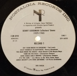 ��Benny Goodman collector's gems 1929-45��1����A��